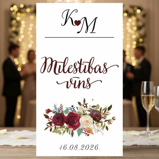 Personalizēta dzēriena etiķete kāzām #11